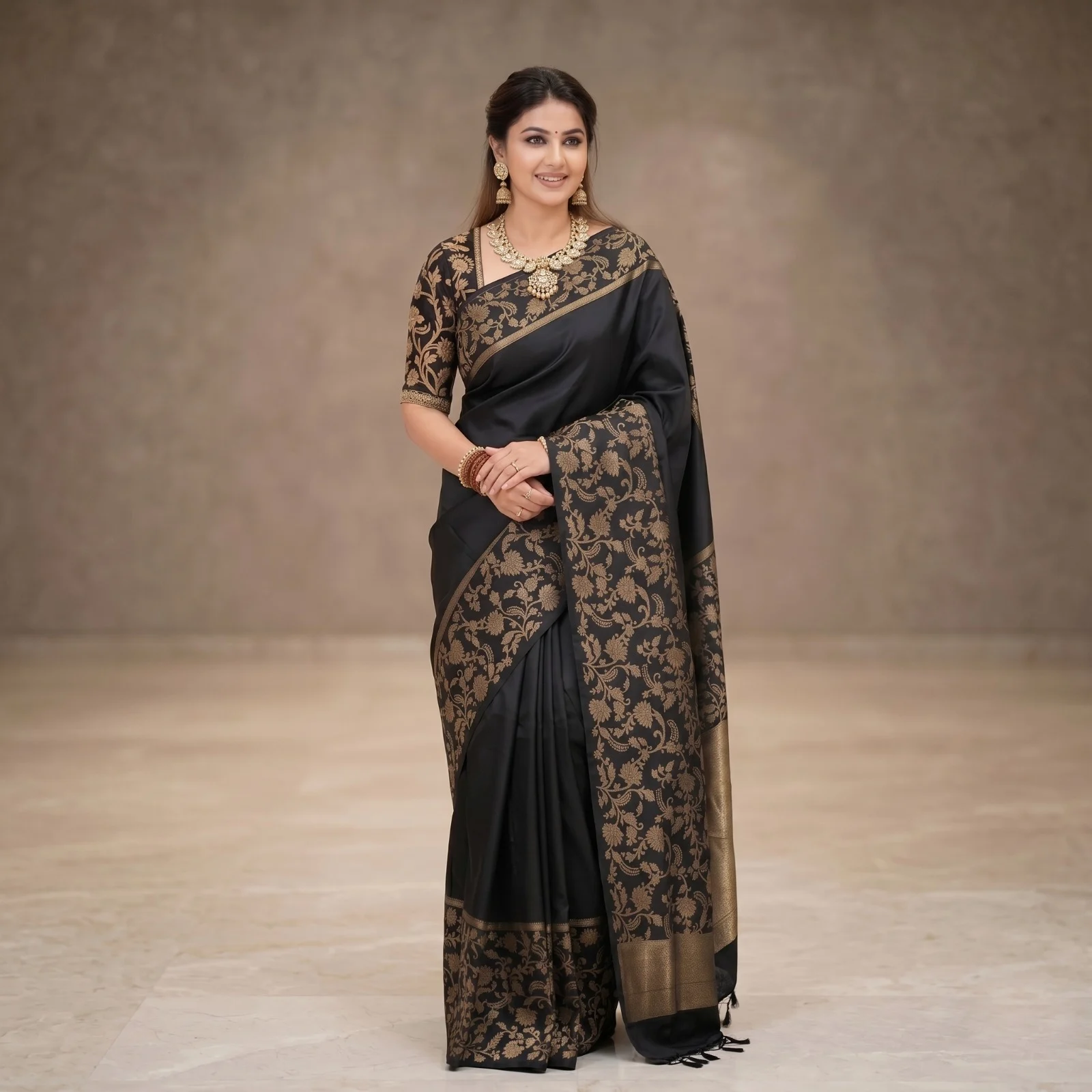 Rupkotha Katan Saree with Matching Blouse Piece