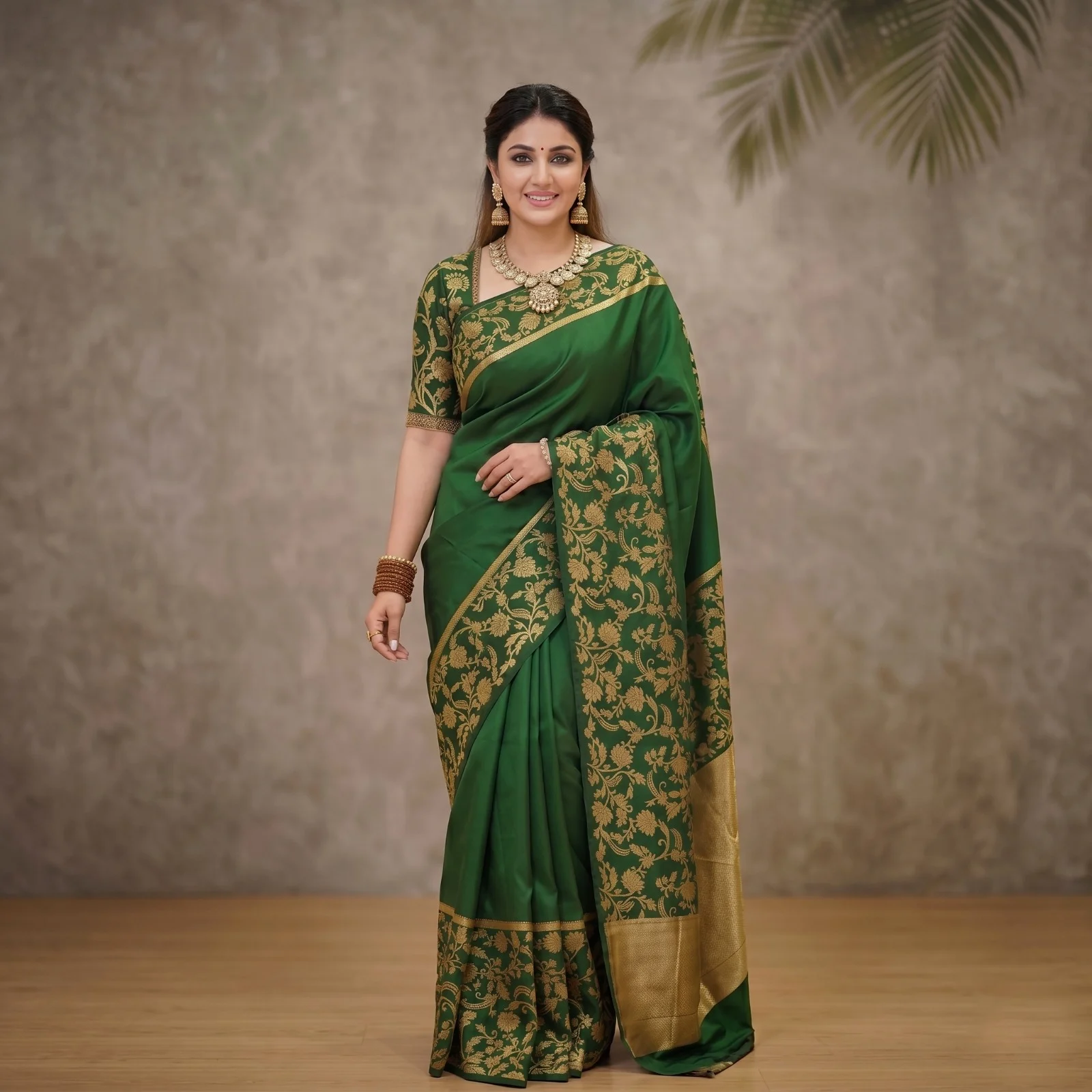 Rupkotha Katan Saree with Matching Blouse Piece