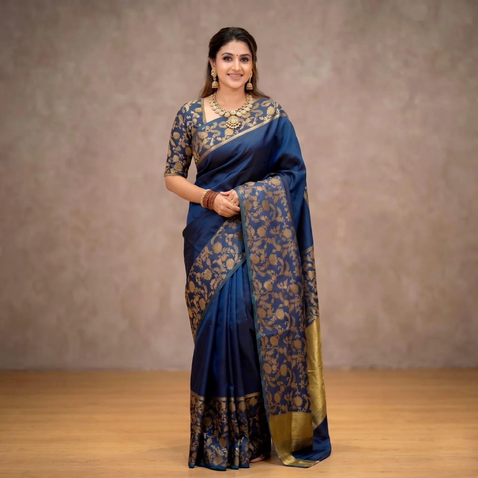 Rupkotha Katan Saree with Matching Blouse Piece