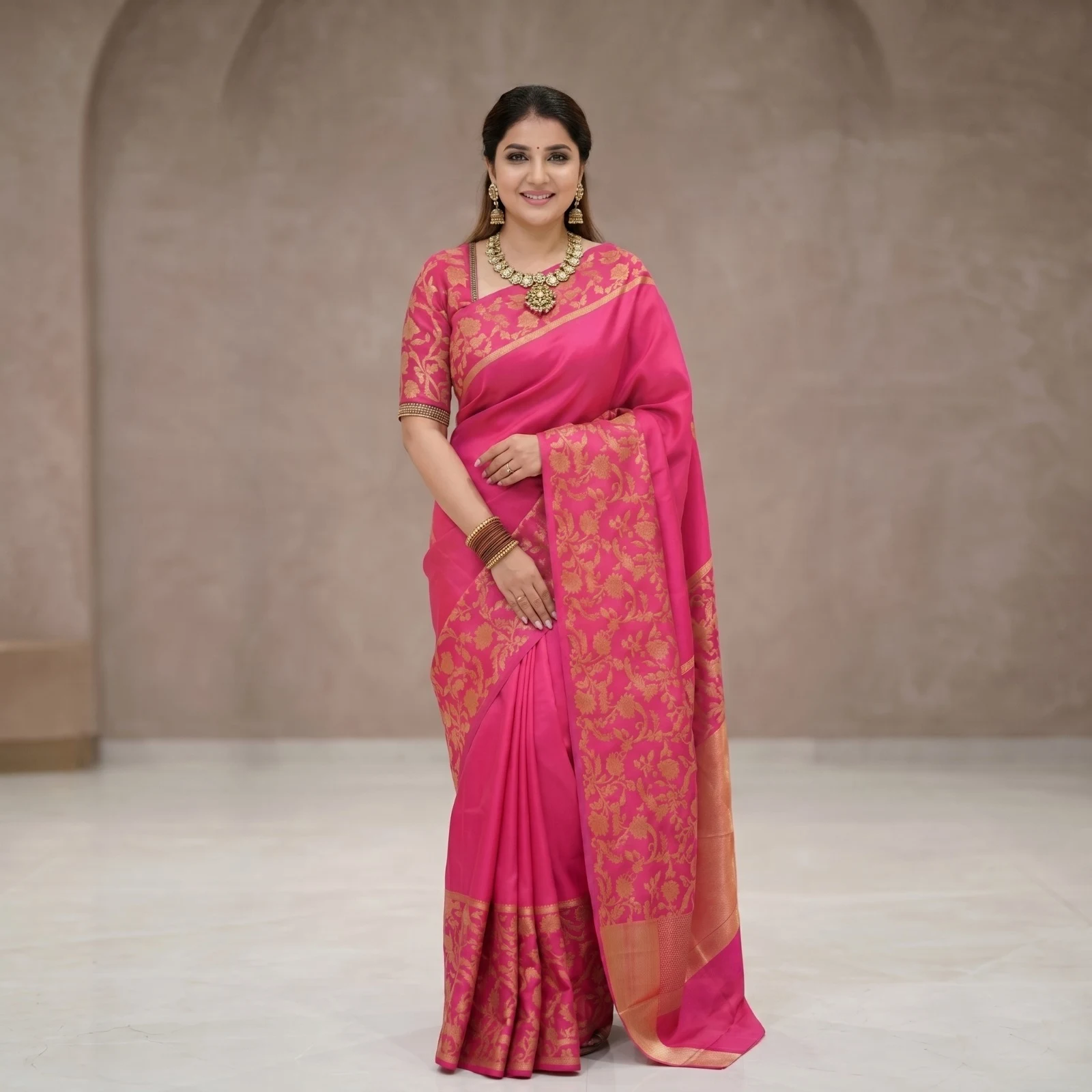 Rupkotha Katan Saree with Matching Blouse Piece