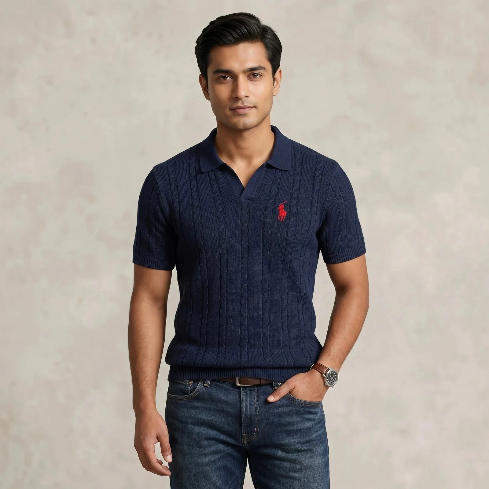 Polo Ralph Lauren Cable-Knit Polo Shirt