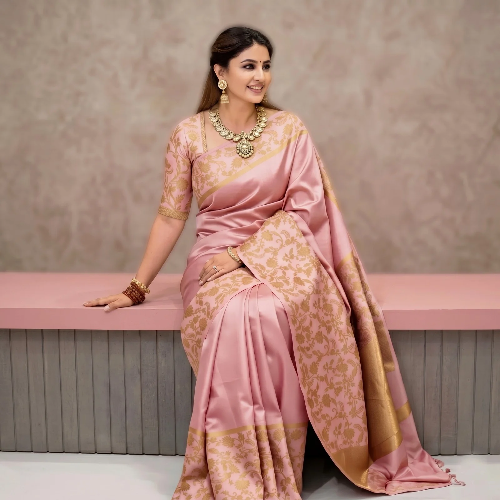 Rupkotha Katan Saree with Matching Blouse Piece