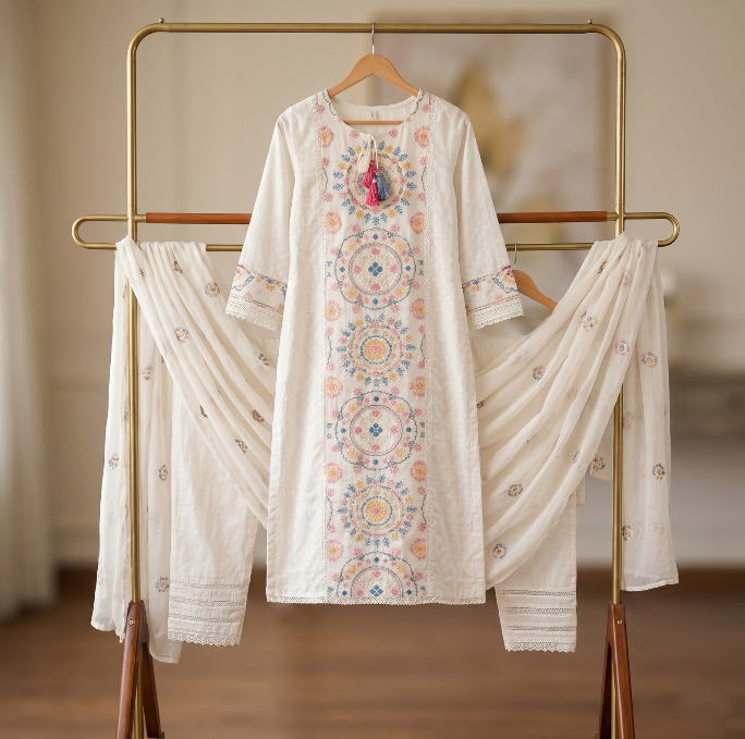 Special Embroidery Three Piece