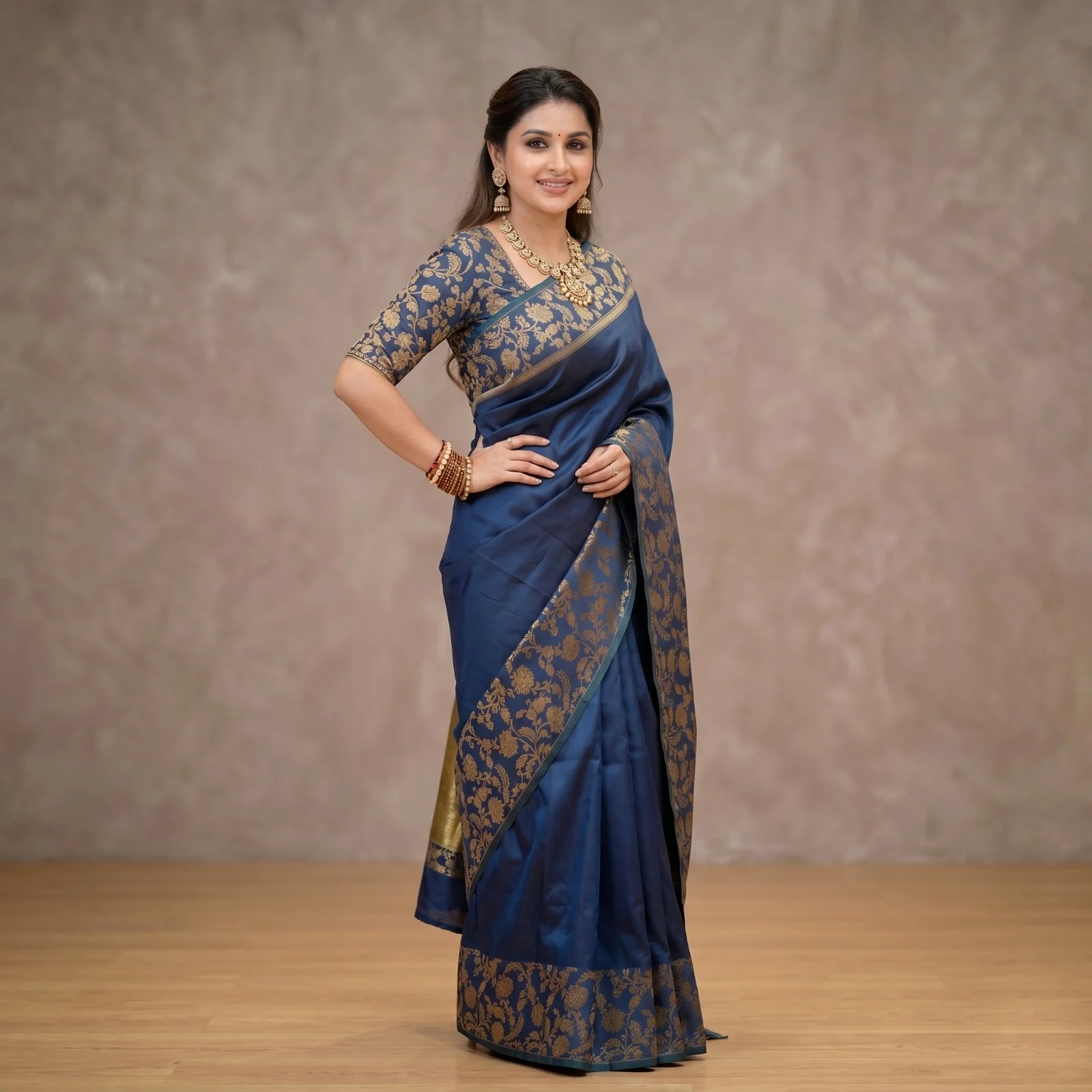 Rupkotha Katan Saree with Matching Blouse Piece